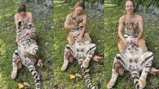 Viral Video Of Man Cuddling And Tickling Tiger Leaves Internet Speechless | WATCH